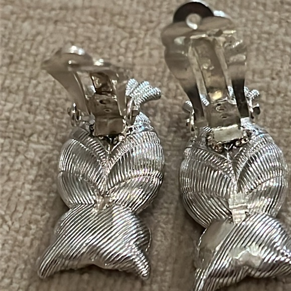 Sterling Silver Owl Clip On Earrings 925 Peridot Eyes Chalcedony Doublet Body - Picture 8 of 12